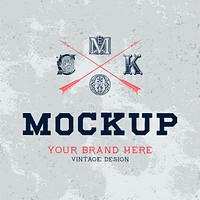 Vintage mockup logo design vector