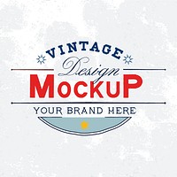 Vintage mockup logo design vector