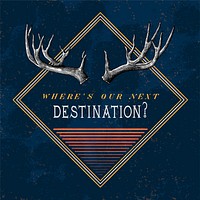 Destination travel logo design vector