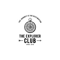 The explorer club logo design vector