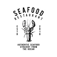 Seafood restaurant logo design vector
