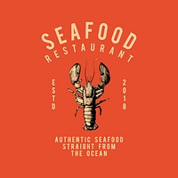 Seafood restaurant logo design vector