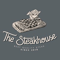 The steakhouse logo design vector