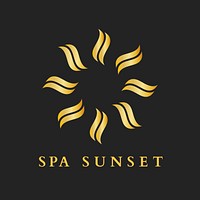 Health spa gold logo template, modern creative design psd