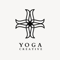 Modern yoga logo, beautiful creative design for health & wellness business psd