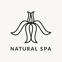 Modern spa logo, beautiful creative design for health & wellness business psd