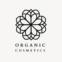 Beauty cosmetics flower logo template, modern creative design psd