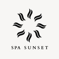 Aesthetic health spa logo template, creative professional design vector