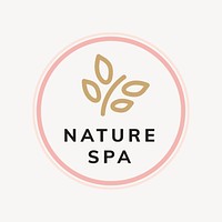 Beauty spa logo template, nature leaf creative design vector