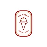 Freshly made ice cream logo vector