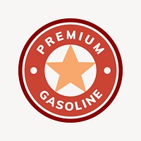 Gas station logo business template for retro branding design psd