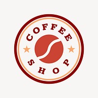 Coffee shop logo, food business template for branding design vector