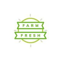 Farm fresh emblem badge illustration