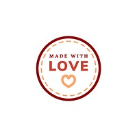 Made with love icon illustration