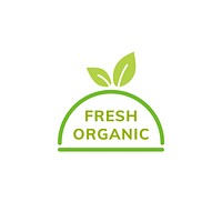 Fresh organic badge emblem illustration