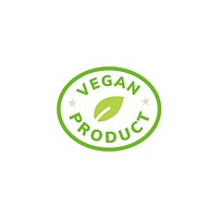 Vegan product stamp emblem illustration