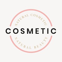 Aesthetic cosmetic logo template, modern creative design vector