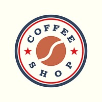 Coffee shop logo, food business template for branding design vector