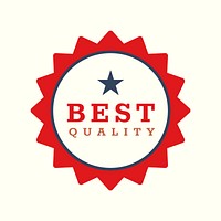 Quality logo editable badge sticker design with best quality text vector