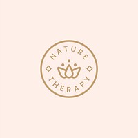 Nature therapy spa logo vector
