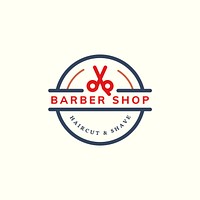 Barber shop logo design illustration