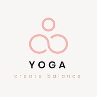 Wellness yoga logo template, modern professional design psd