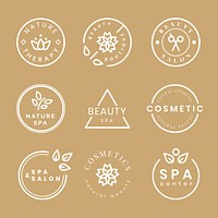 Beauty spa logo, creative modern design vector set