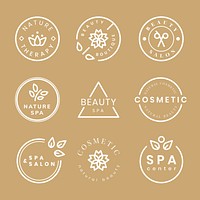 Beauty spa logo, creative modern design psd collection