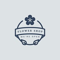 Flower shop logo design vector