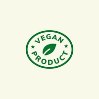 Vegan product stamp emblem illustration