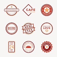 Business logo editable template professional retro branding design psd set