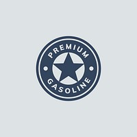 Premium gasoline banner icon illustration