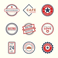 Business logo editable template professional retro branding design psd set