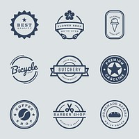 Business logo editable template professional retro branding design psd set