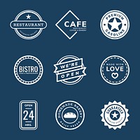 Business logo editable template professional retro branding design psd set