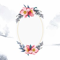 Hellebore flower frame painted by watercolor vector