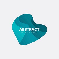 Abstract badge template in turquoise