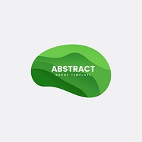 Abstract badge template in green