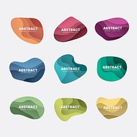 Abstract badge design vector set