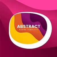 Colorful abstract badge logo design