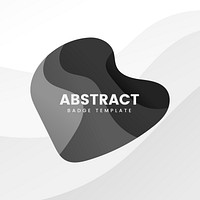 Abstract badge template in black