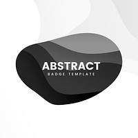 Abstract badge template in black