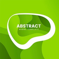 Abstract badge template in green