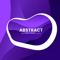 Abstract badge design in purple