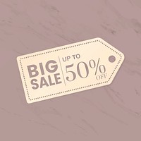 Big sale up to 50% off shop promotion advertisement badge vector