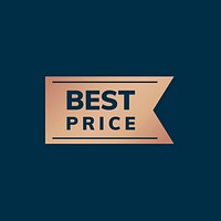 Bronze best price banner vector