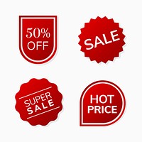 Shop sale promotion advertisement badges vector set