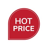 Hot price red badge vector