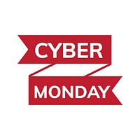Red cyber Monday promotional vector