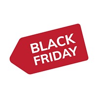 Black Friday sale tag vector